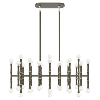 Robert Abbey - ST78 - 42 Light Chandelier - Kane - Smokey Taupe w/Polished Nickel