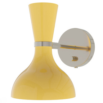 Robert Abbey - SU06SU - One Light Wall Sconce - Clare - Polished Nickel w/Sunset Painted