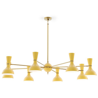 Robert Abbey - SU08SU - Eight Light Chandelier - Clare - Modern Brass w/Sunset Painted
