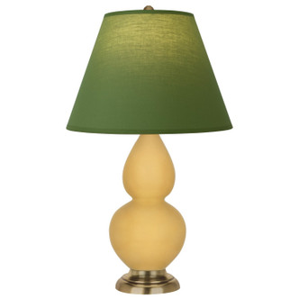 Robert Abbey - SU10G - One Light Accent Lamp - Small Double Gourd - Sunset Yellow Glazed Ceramic w/Antique Natural Brass