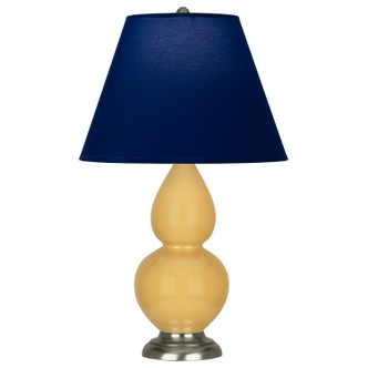 Robert Abbey - SU12N - One Light Accent Lamp - Small Double Gourd - Sunset Yellow Glazed Ceramic w/Antique Silver