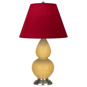 Robert Abbey - SU12R - One Light Accent Lamp - Small Double Gourd - Sunset Yellow Glazed Ceramic w/Antique Silver