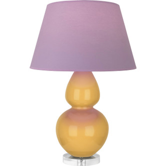 Robert Abbey - SU23L - One Light Table Lamp - Double Gourd - Sunset Yellow Glazed Ceramic w/Lucite