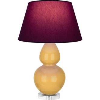 Robert Abbey - SU23P - One Light Table Lamp - Double Gourd - Sunset Yellow Glazed Ceramic w/Lucite