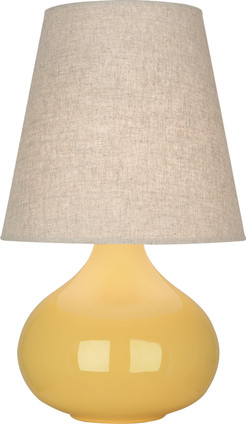 Robert Abbey - SU91 - One Light Accent Lamp - Small June - Sunset Yellow Glazed Ceramic