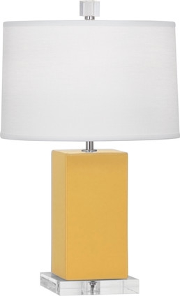 Robert Abbey - SU990 - One Light Accent Lamp - Small Harvey - Sunset Yellow Glazed Ceramic