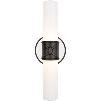 Robert Abbey - Z1979 - Two Light Wall Sconce - Chase - Deep Patina Bronze w/Polished Cased White
