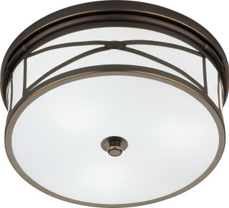 Robert Abbey - Z1985 - Three Light Flushmount - Chase - Deep Patina Bronze