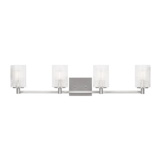 Generation Lighting - GLV1044EN/BS - Four Light Wall / Bath - Lando - Brushed Steel