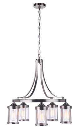 Elliot Five Light Chandelier (55325-BNK)