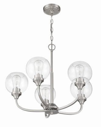 Glenda Five Light Chandelier (56225-BNK)