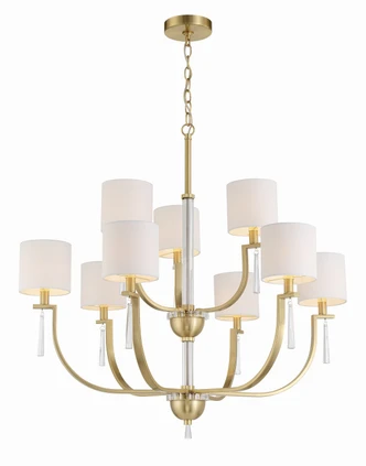 Fortuna Nine Light Chandelier (58229-SB)