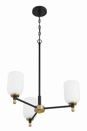 Council Three Light Chandelier (60323-FBSB)