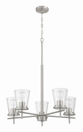 Connell Five Light Chandelier (60425-BNK)