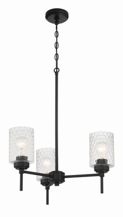 Craftmade - 60523-FB - Three Light Chandelier - Claire - Flat Black