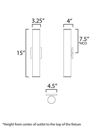 Caldera LED Outdoor Wall Sconce (86223BK)