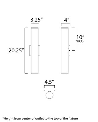 Caldera LED Outdoor Wall Sconce (86225BK)