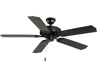 Maxim - 89915BK - 52 Outdoor Ceiling Fan - Basic-Max - Black