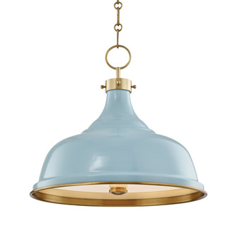 Hudson Valley - MDS300-AGB/BB - Three Light Pendant - Painted No. 1 - Aged Brass