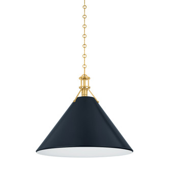 Hudson Valley - MDS352L-AGB/DBL - One Light Pendant - Painted No. 2 - Aged Brass