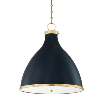 Hudson Valley - MDS362-AGB/DBL - Three Light Pendant - Painted No. 3 - Aged Brass