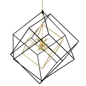 Hudson Valley - 1255-AGB/BK - 15 Light Chandelier - Roundout - Aged Brass