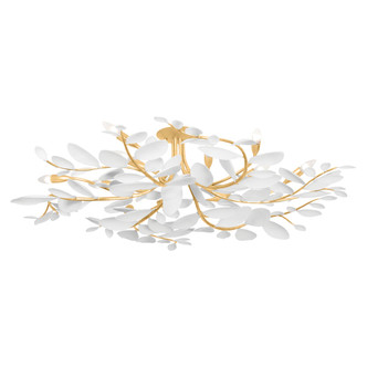 Hudson Valley - 2248-VGL/WP - 12 Light Semi Flush Mount - Marabec - Vintage Gold Leaf
