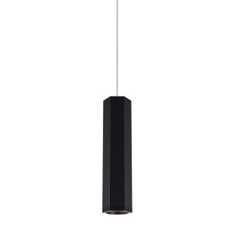 Visual Comfort Modern - 700MOBLKSBS - One Light Pendant - Blok - Matte Black/Satin Nickel