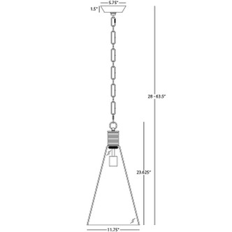 Hatteras One Light Pendant (Z479)