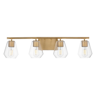 Maxim - 21334CLNAB - Four Light Bath Vanity - Geode - Natural Aged Brass