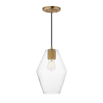 Maxim - 21335CLNAB - One Light Mini Pendant - Geode - Natural Aged Brass