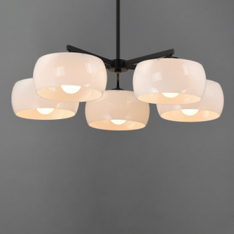 Glazed Five Light Chandelier (26145WTBK)