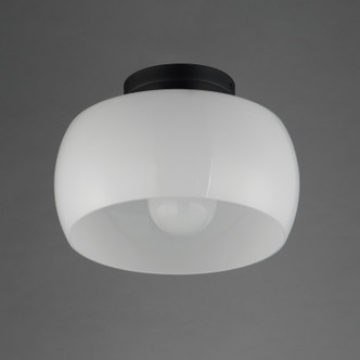 Glazed One Light Flush Mount (26149WTBK)