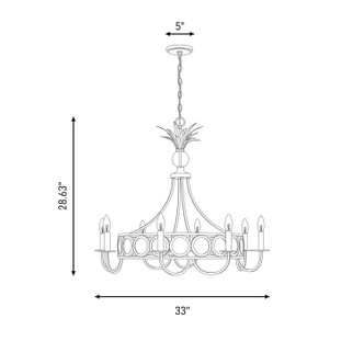 Hearst Eight Light Chandelier (1-1205-8-188)