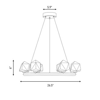 Castello LED Chandelier (1-1237-6-322)
