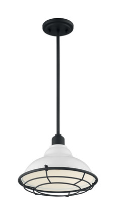 Nuvo Lighting - 60-7024 - One Light Pendant - Newbridge - Gloss White / Black