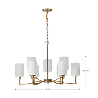 Liam Nine Light Chandelier (60-8209)