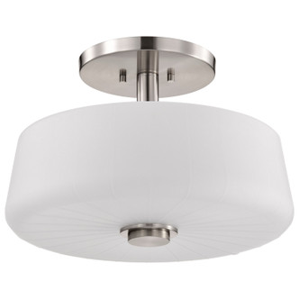 Nuvo Lighting - 60-8229 - Three Light Semi-Flush Mount - Lune - Brushed Nickel