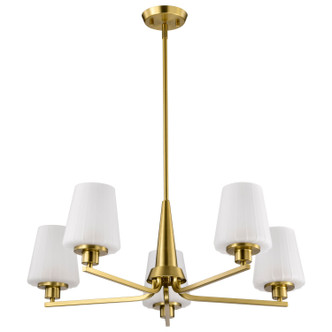 Nuvo Lighting - 60-8235 - Five Light Chandelier - Lune - Vintage Brass