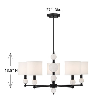 Cardiff Five Light Chandelier (V6-L1-9722-5-89)