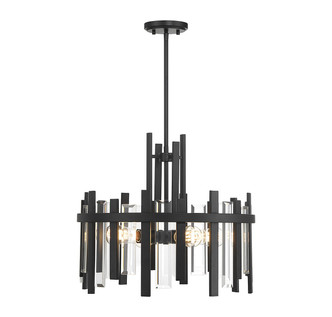 Lighting One E - V6-L7-3001-4-89 - Four Light Pendant - Guillford - Matte Black