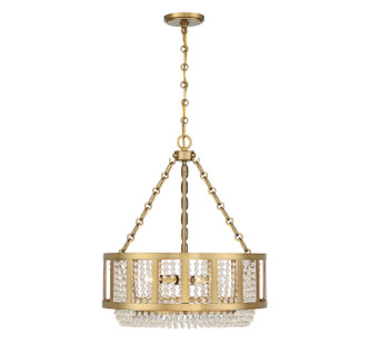 Lighting One E - V6-L7-3201-4-322 - Four Light Pendant - Mancini - Warm Brass