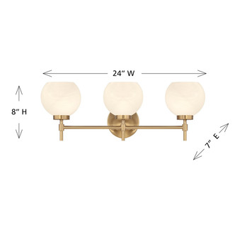 Hannah Three Light Bathroom Vanity (V6-L8-9621-3-322)
