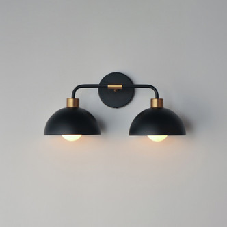 Thelonious Two Light Wall Sconce (10022BKNAB)