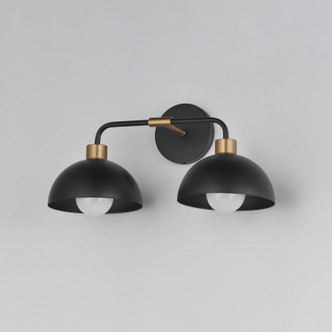 Thelonious Two Light Wall Sconce (10022BKNAB)