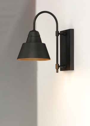 Shoreline One Light Outdoor Wall Lantern (10103BK)