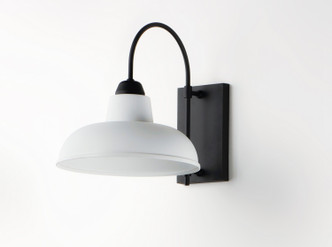 Industrial One Light Outdoor Wall Lantern (10118WTBK)