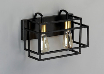 Liner Two Light Bath Vanity (10242BKSBR)