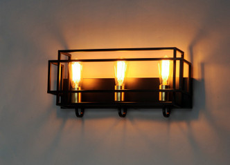 Liner Three Light Bath Vanity (10243BKSBR)