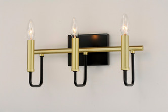 Sullivan Three Light Bath Vanity (10253BKGLD)
